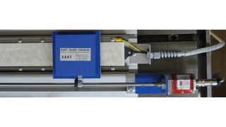 Nur 20 mm hoch  ist der Linearmotor und erlaubt so eine einfache Integration in das Maschinenkonzept des Anwenders. Bilder: MTS Sensor (Archiv: Vogel Business Media)