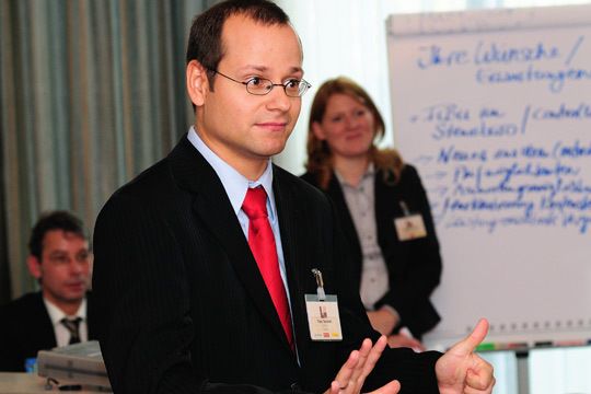 ...Yves Teichert (DATEV, Nürnberg) gaben Tipps für modernes Controlling.  (Archiv: Vogel Business Media)