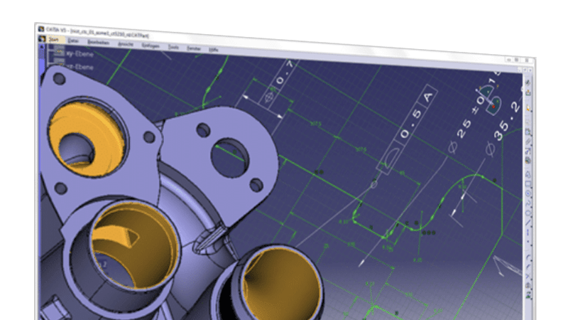 Nach der Konvertierung mit 3D_Feature bleiben Skizzenabhängigkeiten, Bemaßungen und Zeichnungsbedingungen für Extrusionen, ausgeschnittene Schnitte und Loft‑Features erhalten, sodass die ursprüngliche Konstruktionsintention, die Änderbarkeit im Zielsystem und damit der Digital Thread bewahrt werden.(Bild:  CoreTechnologie GmbH)