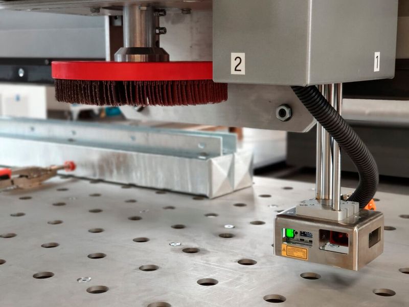 Laservermessung des Werkstücks.