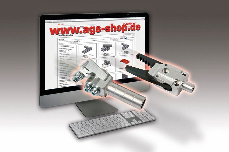 Einen neuen Greiferkonfigurator gibt es auf dem AGS-Kundenportal. Er hilft, die passenden Bauteile aus dem rund 1500 Positionen umfassenden Sortiment einfach und schnell auszuwählen. (Bild: AGS)