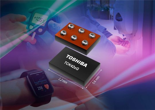 Die Mini-Gate-Treiber vom Typ TCK42xG haben ein 1,2 mm x 0,8 mm kleines WCSP6G-Gehäuse. Die Mini-Gate-Treiber vom Typ TCK42xG haben ein 1,2 mm x 0,8 mm kleines WCSP6G-Gehäuse.