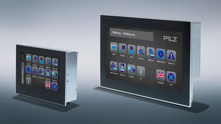 Die Bedienterminals PMI Visu v807 und v812 eignen sich auch bei Schmutz- und Staubentwicklung zur Visualisierung und Diagnose von Maschinen und Anlagen.  (Pilz)
