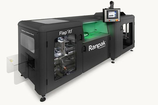 (Das Verpackungssystem Flap’it! von Ranpak ist eine effiziente Lösung zum automatischen Verpacken von Kleinprodukten.  (Bild: Ranpak))