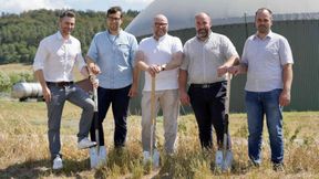 Symbolischer Spatenstich zum Ausbau Biogasanlage in Morschen. (Bild: Green Planet Energy)