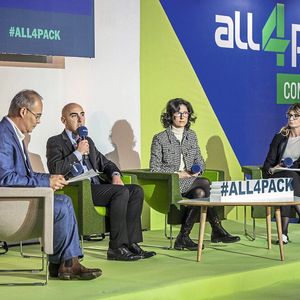 L’espace All4pack Conférences a proposé un  programme d’une trentaine de conférences en lien avec les grands enjeux du  secteur.(Source :  Anne-Emmanuelle Thion)