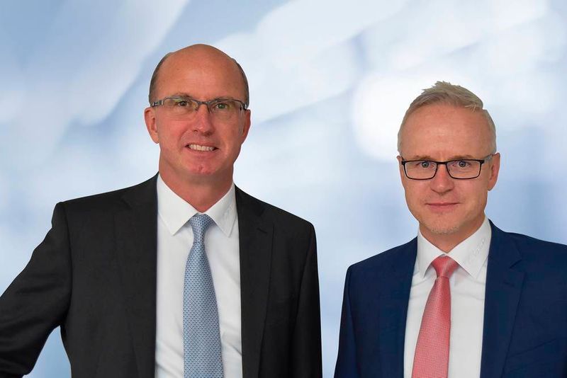 Die neuen Geschäftsführer von Rampf Machine Systems, Dirk Haumann (links) und Thomas Altmann, wollen das Produkt- und Serviceangebot des weltgrößten Mineralgussproduzenten mit Sitz in Wangen (bei Göppingen) weiter ausbauen. (Rampf Machine Systems)