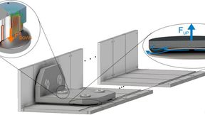 Wie ein flexibel erweiterbares Führungssystem aufgrund von stabilisierten Luftkissen den Transport schwerer Lasten optimieren kann, haben Forscher vom Institut für Fertigungstechnik und Werkzeugmaschinen (IFW) der Leibniz Universität Hannover herausgefunden. (Bild: IFW)