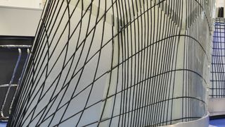 Hybrider Leichtbauweise	 Der Messepavillon der Leichtbau BW auf der Hannover Messe 2014 ist natürlich in Leichtbauweise gebaut. (Bild: Leichtbau BW)