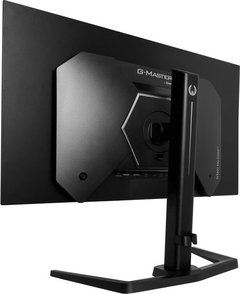 Der Standfuß des OLED-Monitors lässt sich um bis zu 150 mm in der Höhe verstellen. Zudem bietet er eine Pivot-Funktion.  (Bild: uppix)