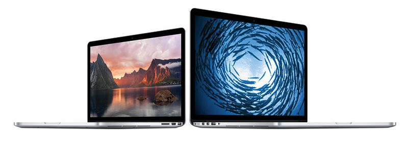 Macbook Pro mit 13- und mit 15-Zoll-Display im Vergleich. (Bild: Apple)