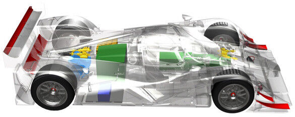 Schnittbildansicht von der Seite (Bild: Drayson Racing Technologies)
