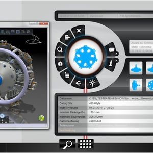 Kontextfunktionen, welche unmittelbar an jedes Ergebnis gekoppelt sind, erlauben die weitere Navigation durch den Datenbestand und machen menügestützte Aktionen überflüssig.