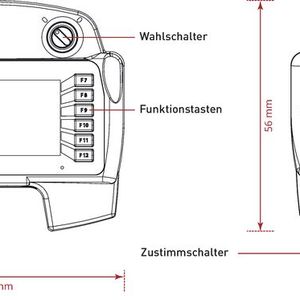 Kompaktes und ergonomisches Design – das Handbediengerät HG1P erlaubt auch  über längere Zeiträume ein ermüdungsfreies und sicheres Arbeiten.(Bild:  Apem)