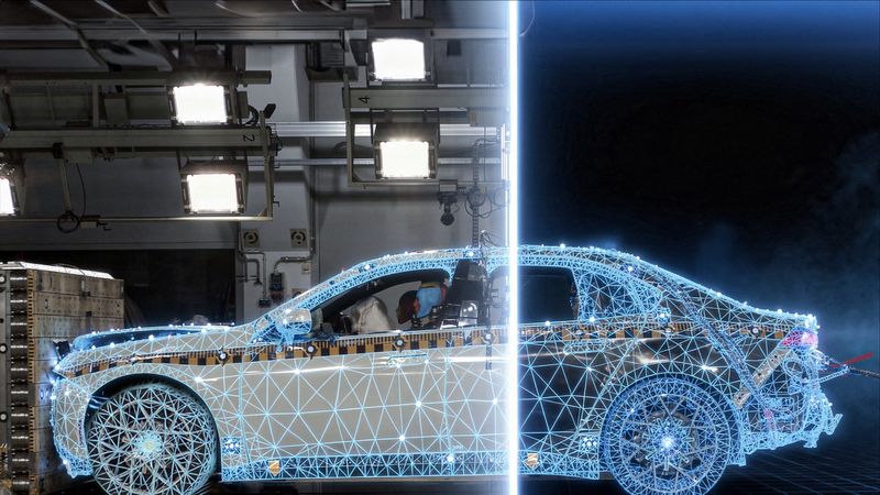 BMW kann auf einen historischen Datensatz aus virtuellen Crashsimulationen von mehr als einem Petabyte zugeifen und damit sein industrielles KI-Modell trainieren.(Bild:  BMW)