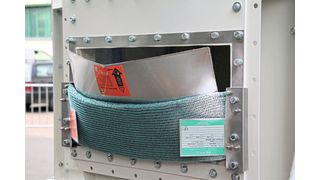 Der Öffnungswinkelbegrenzer Targo-Vent lenkt Explosionen ab. (Bild: Rembe)