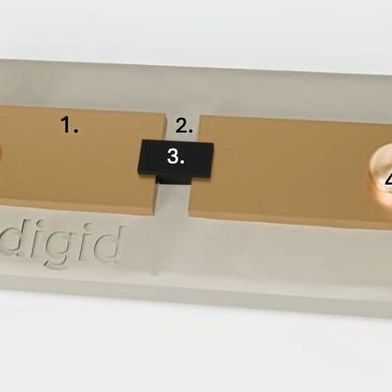 GPUs und Batteriezellen überwachen: Kleine Sensoren lassen sich direkt am Hotspot platzieren. Die Temperatur wird gemessen, ohne den Wärmefluss zu stören. (Bild: Digid)