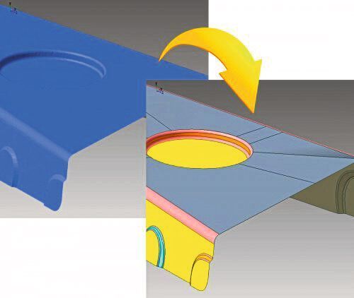 Die Version 8.2 der Software CAD-Doctor EX enthält unter anderem Neuerungen für das Reverse Engineering. Die Funktion ermöglicht das Erstellen von CAD-tauglichen Flächen- und Volumenkörpern aus Punktewolken oder Facettendaten.  (Camtex)