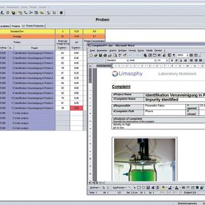 Abb.1: Limsophy integriert
die Datensichten aus
LIMS und ELN.