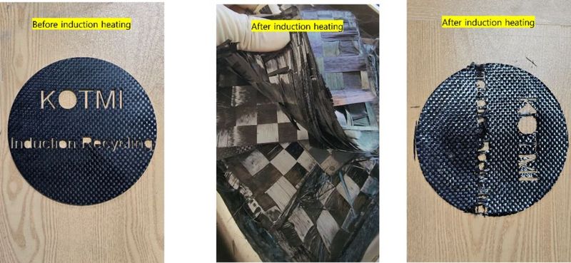 ILSUNG Composites Corporation hat Kohlenstofffasern durch Induktionserwärmung zurückgewonnen, für diese Entwicklung haben sie den Award in der Kategorie Kreislaufwirtschaft und Recycling erhalten. Ihre auf Induktionserwärmung (IH) basierende Pyrolysetechnologie recycelt effizient kohlenstofffaserverstärkte Polymerverbundwerkstoffe (CFK) ohne das Faserquerschnittsverhältnis zu verringern. Durch den Einsatz von Hochfrequenz-Magnetfeldern wird eine schnelle, lokale Erwärmung der Kohlenstofffasern erzeugt, die eine effiziente Verbrennung der Polymermatrix ermöglicht. Diese Methode ist 100.000-mal energieeffizienter als herkömmliche Verfahren (Lösungsmittel, Heißluft usw.), ermöglicht eine kontinuierliche Produktion und bewahrt die mechanische Leistung der wiedergewonnenen Kohlenstofffasern (rCF), indem sie 96% ihrer ursprünglichen Festigkeit beibehalten. (Bild: ILSUNG Composites Corporation)