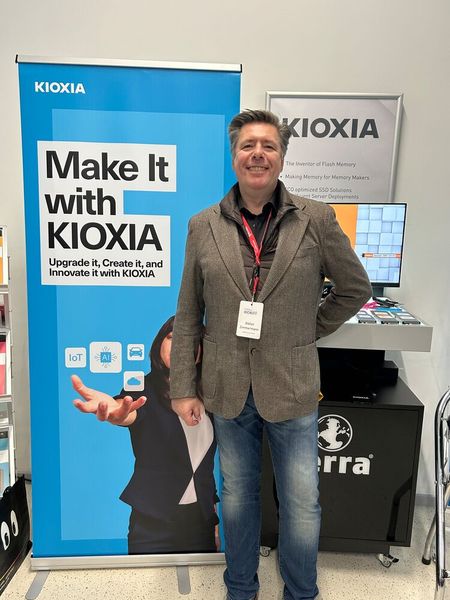 Stefan Zimmermann durfte dieses Jahr alleine bei KIOXIA die Fahne hochhalten. (Bild: Vogel IT-Medien GmbH)