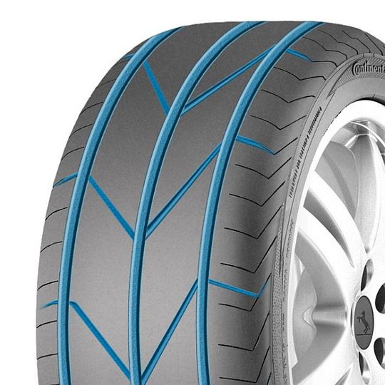 Continental Smooth-Contact 1: hydrophobes Gummi bildet adaptive Kanäle.(Foto:  Continental)