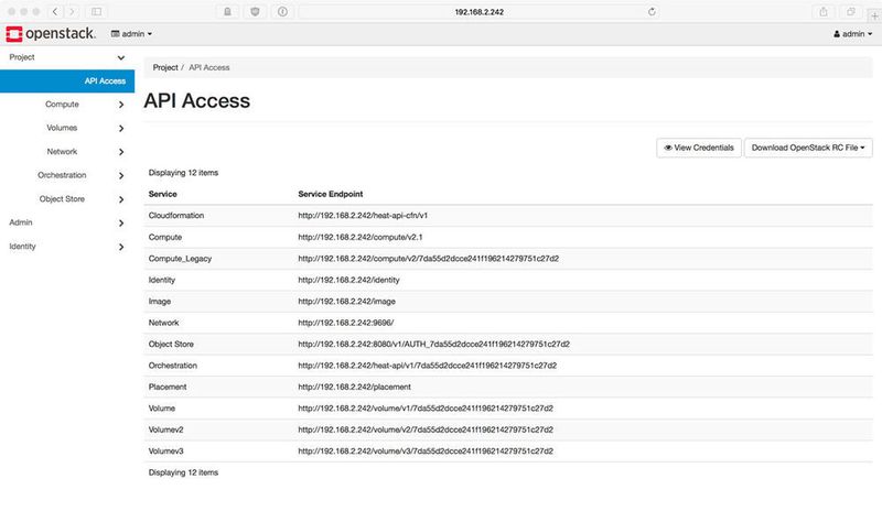 Das Screenshot zeigt alle Administrationsaufgaben auf einen Blick.  (OpenStack Foundation)