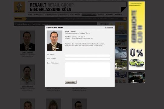 Zu jedem Mitarbeiter findet sich auf der Internetseite eine eigene Visitenkarte. (Archiv: Vogel Business Media)