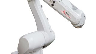Thanks to a reach that exceeds 1.5 m, one of the longest reach radii for robotic solutions of the same category, the Melfa RV-12CRL offers a wide effective working area. (Source: Mitsubishi Electric Europe)