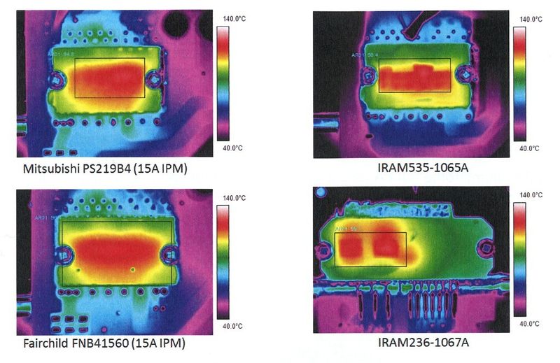Bild 17: Die Temperaturverteilung beim IPM-Gehäuse. (Bild: IRF)