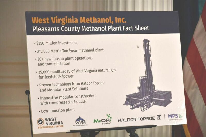 The Pleasants County site is conveniently located for regional methanol customers who currently transport methanol from the U.S. Gulf Coast or from other countries. (Office of the Governor, State of West Virginia)