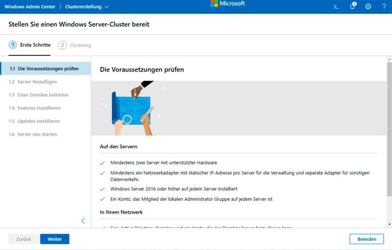 Cluster werden in Zukunft vermutlich eher mit dem Windows Admin Center installiert und verwaltet. (Bild: Joos)