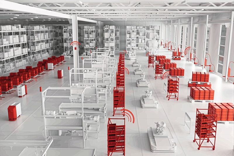 Es funkt im Materialfluss – für die Echtzeit-Bestandsführung. (Bild: Steute Technologies GmbH & Co. KG, Löhne)