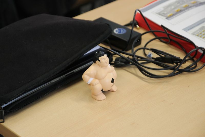 Ständiger Begleiter und Maskottchen des Forums, der Sumo von Yokogawa. (Stephan/Schäffner/PROCESS)