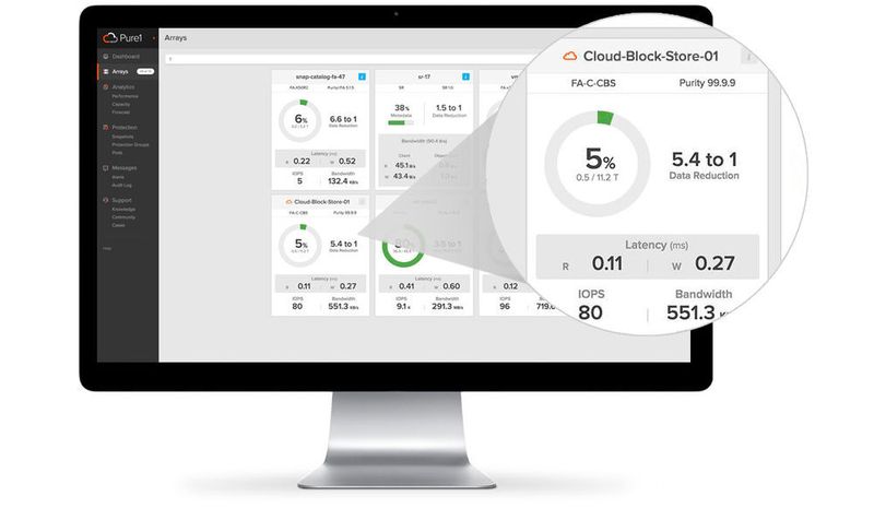 Das Management des Cloud Block Stores wird in die Pure1-Oberfläche integriert. (Pure Storage)