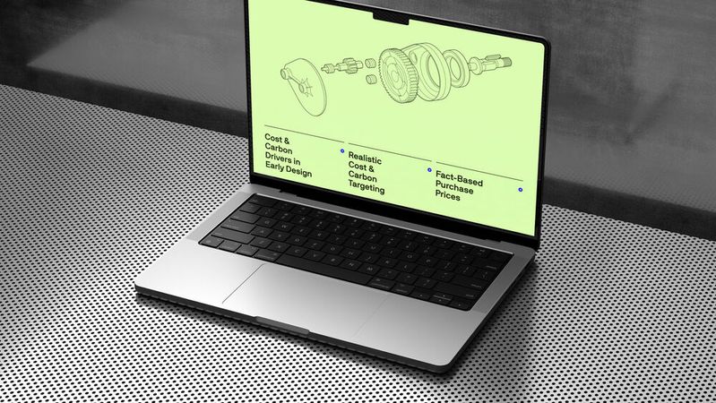 Die Software von Tset simuliert und erfasst die Kosten und CO2-Emissionen neuer Produkte über den kompletten Produktlebenszyklus.(Bild:  Tset)