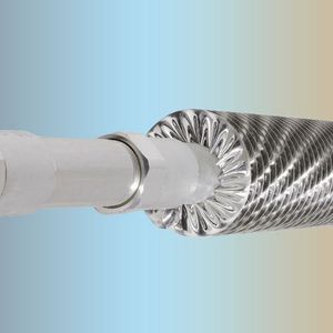 Dieser spezielle Füllstandanzeiger der DF-Baureihe ist durch die Entkopplungslaterne für Prozesstemperaturen bis 1200 °C geeignet. 