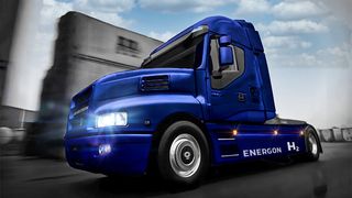 Der Emergon war früher mit Dieselmotor unterwegs, nach der Umrüstung tankt er Wasserstoff. (Quantron)