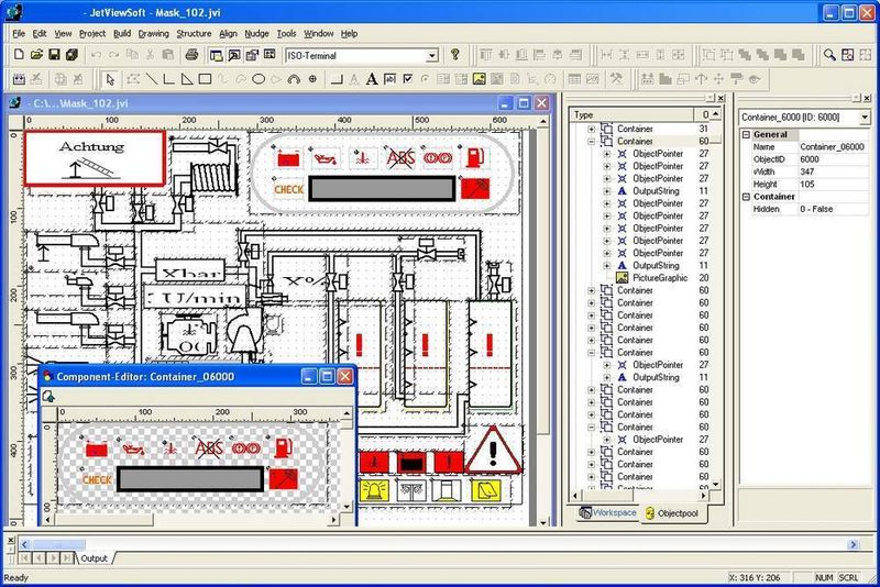 Der ISO-Designer  basiert auf der visualisierungssoftware JetView-Soft, die seit vielen Jahren in der industriellen Automation zum Einsatz kommt und unterschiedliche Zielplattformen bedienen kann. (Archiv: Vogel Business Media)