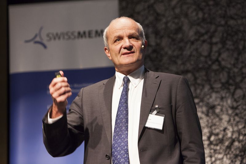 Martin Naville, CEO, Swiss-American Chamber of Commerce, befasste sich mit den Wirtschaftsbeziehungen zwischen der Schweiz und den USA und sieht für die Schweiz viel Potential und grossen aber nicht blinden Optimismus. (Bild: Swissmem)