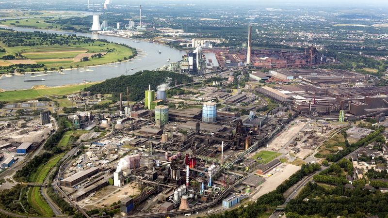 Das Werk von Thyssenkrupp Steel in Duisburg.(Bild:  Marko Alexander Kosczowsky)