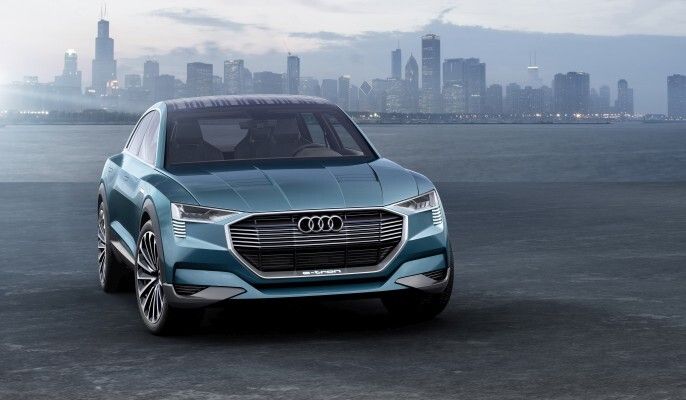 Der Audi e-tron quattro: ein Konzeptfahrzeug mit 503 PS und 500 km Reichweite (Bild: Audi)