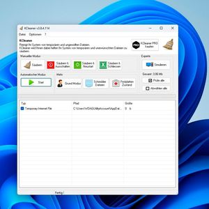 Der Expertenmodus bietet mehr Möglichkeiten und zeigt genauer, welche Daten das Tool löschen will.(Bild:  Joos (Screenshot))
