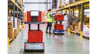 Mobile kollaborative Kommissionierroboter verbinden die Flexibilität des manuellen Pickings mit der Leistung traditioneller Automatisierungslösungen. (6 River)