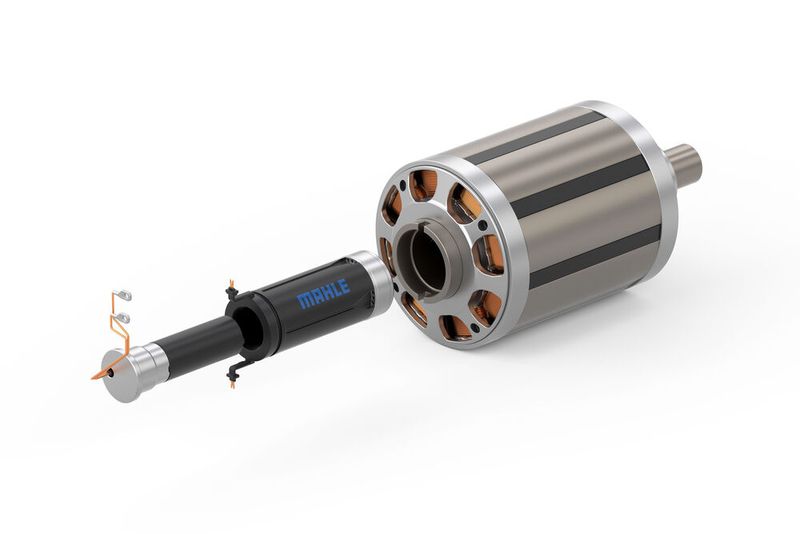 Mahle has developed a new MCT e-motor for use in electric drive axles of heavy commercial vehicles. The motor operates without permanent magnets (= without rare earths). (Image: Mahle)
