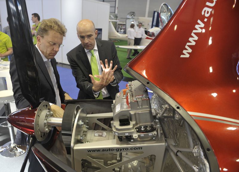 Der  Cavalon E-Antrieb des Auto Gyro ( e-one)