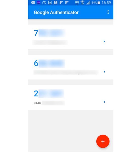...der auf dem Smartphone generiert wird. (Screenshot (Google Authenticator))
