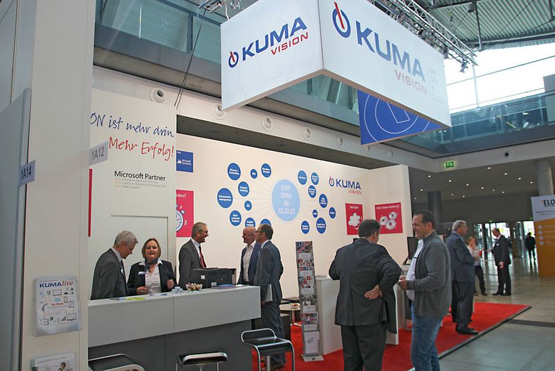 Viele Softwarehersteller stehen noch am Anfang der Cloud-Reise: ERP-Anbieter Kumavision, hier auf der Fachmesse IT & Business, macht nach eigenen Angaben derzeit etwa  5 % seines Umsatzes mit Cloud-Lösungen. (Horn)