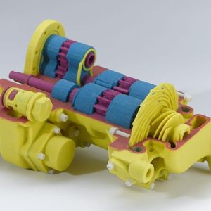 Kompressor Maschinebau: Mit rapidobject können Sie auf einfachste Weise Ihre 3D-Daten in reale Objekte verwandeln lassen entweder aus einer vollfarbigen Gipsmischung oder Kunststoff.