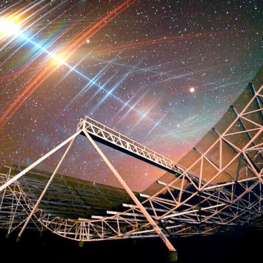 Using the Chime large radio telescope, astronomers detected a persistent radio signal from a far-off galaxy that appears to flash with surprising regularity. Using the Chime large radio telescope, astronomers detected a persistent radio signal from a far-off galaxy that appears to flash with surprising regularity.